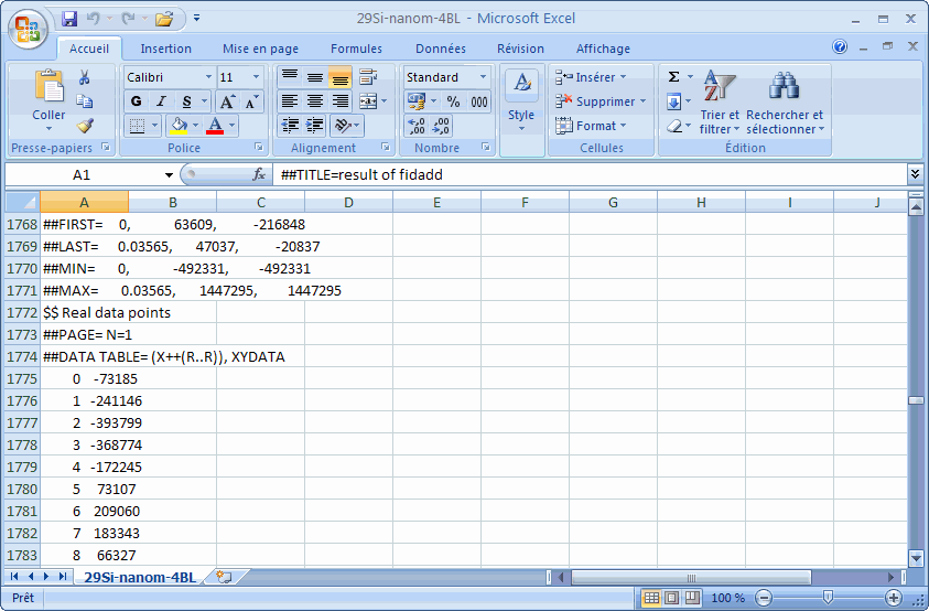 Converting MS Excel2007 document into ASCII file in PRN format