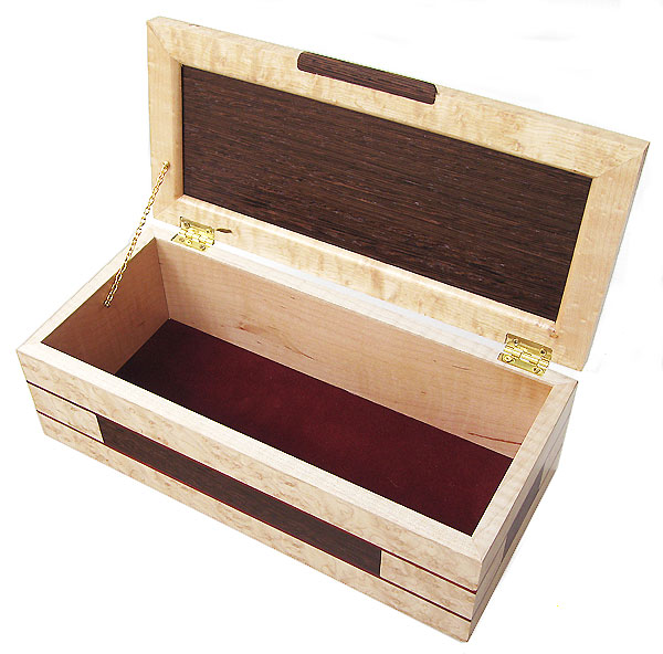 Handcrafted Wood Box Decorative Wood Keepsake Box Bird's Eye Maple