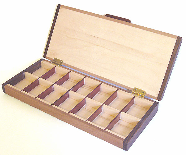 This pill box organizer is transparent to see the contents inside. Handmade Wood Pill Box - Twice a Day 14 Compartments ...