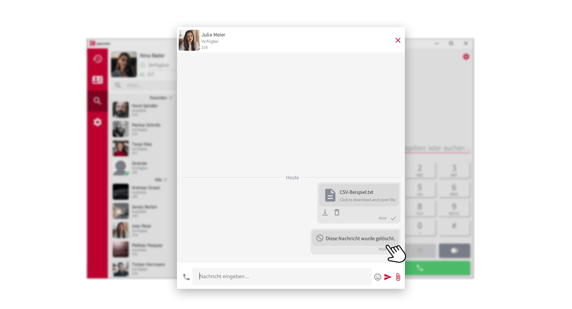 Chat, GruppenChat und Filesharing