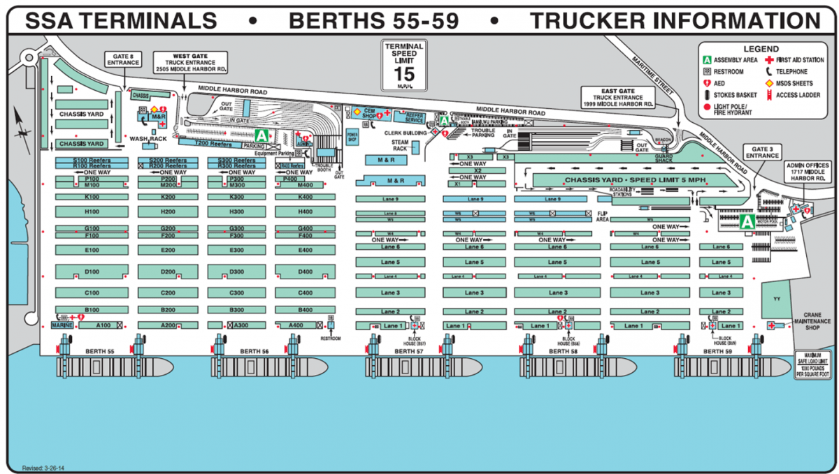 Details of Pasha Hawaii's Oakland Terminal, Ports America