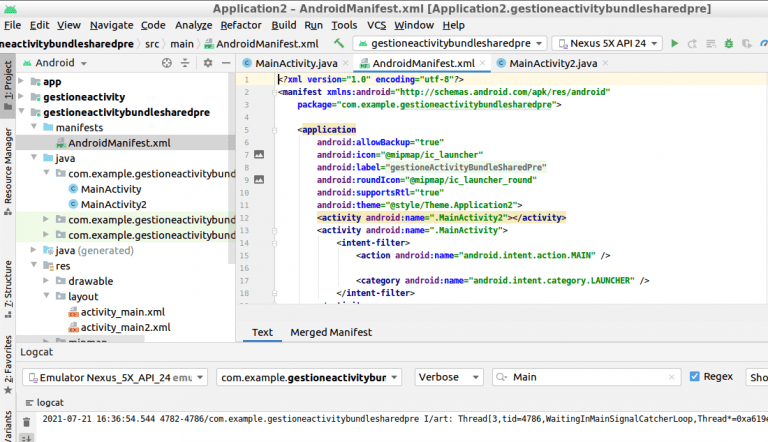 Android Studio AndroidManifest.xml e la sua importanza Algorithms