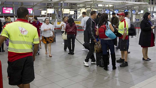 Checkin chaos for Virgin Australia at Australian airports PASSENGER