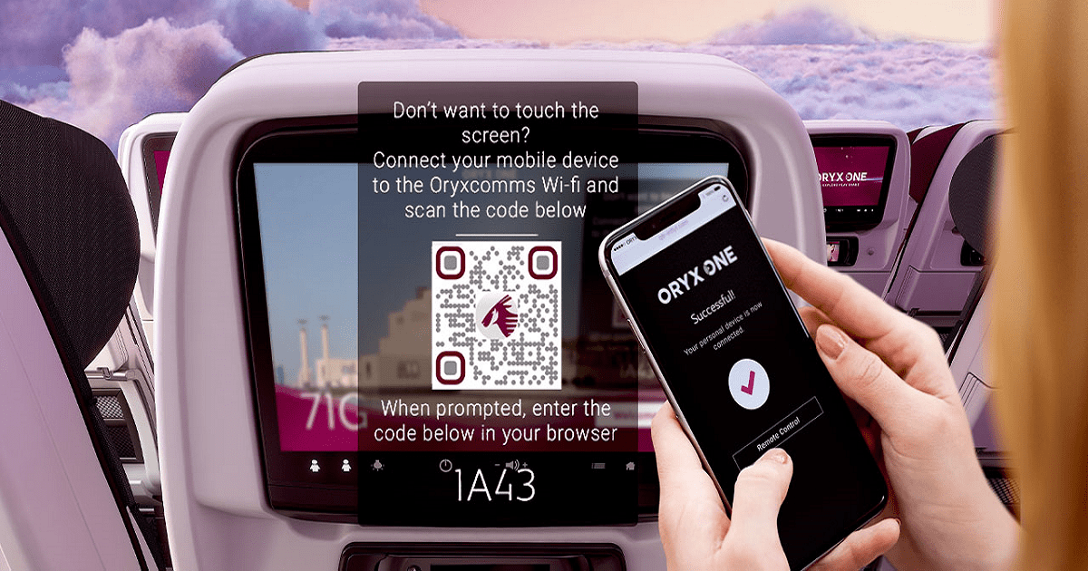 Qatar Airways plans touchless inflight entertainment PASSENGER SELF SERVICE