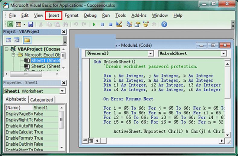 How to Unprotect Excel Sheet without Password Free