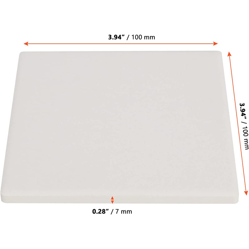 White unglazed Craft 4 Inches Absorbent Blank Ceramic Coasters Tile