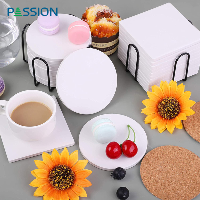 Blank ceramic coaster 10.8cm square