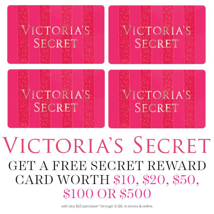 HOT! Free Victoria’s Secret Reward Card No Purchase