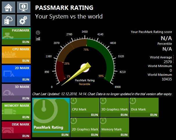 Basemark Web 3.0 Main page