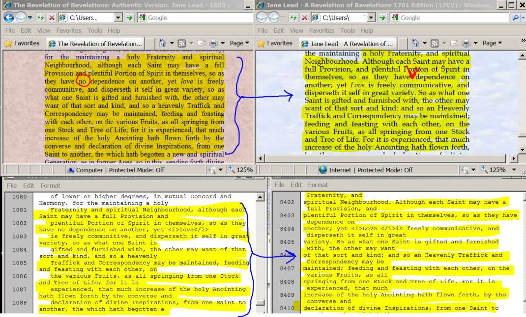 Changes of Meaning to the Messages of Jane Lead in the SDV editions by