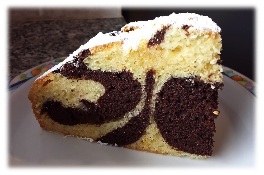 Torta Variegata Con Cacao E Panna