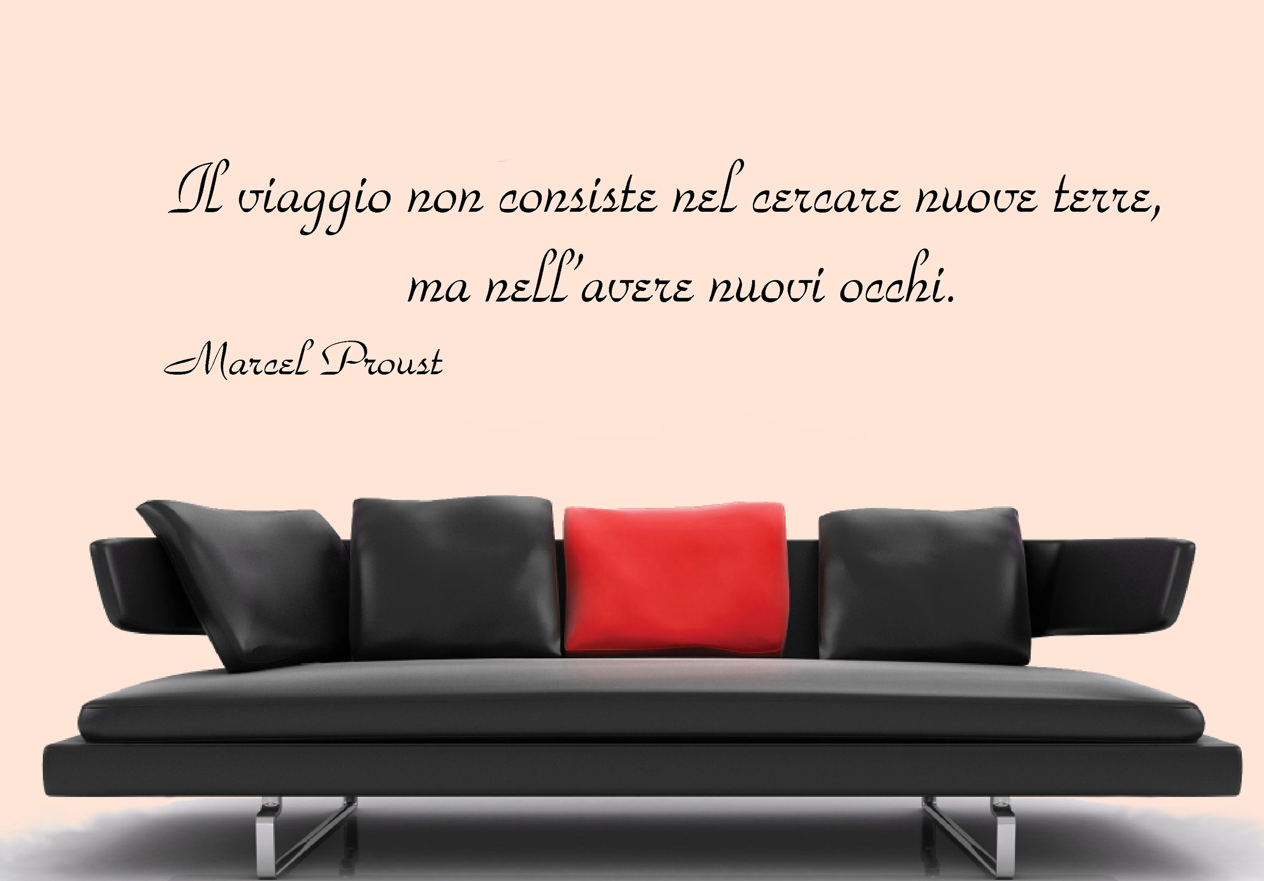 WALL STICKERS ADESIVI MURALI Marcel Proust Aforismi Frasi Famose Parete