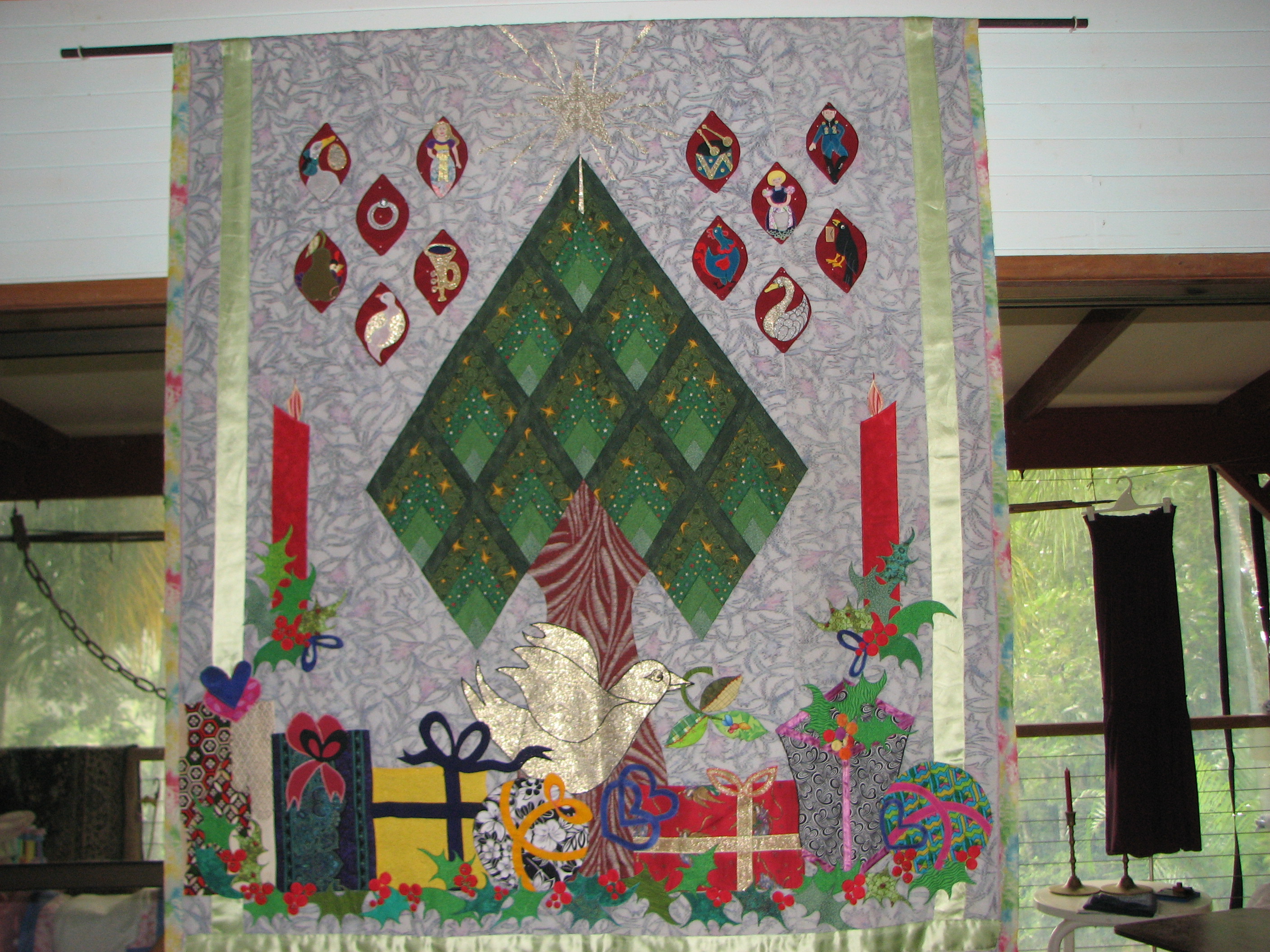 Esther’s 12 days of Christmas quilt 2nd Dec 2015 PatchworkDreams
