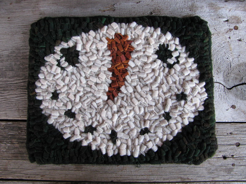 Free Snowman Rug Hook Pattern by Primitive Bettys wool challenge