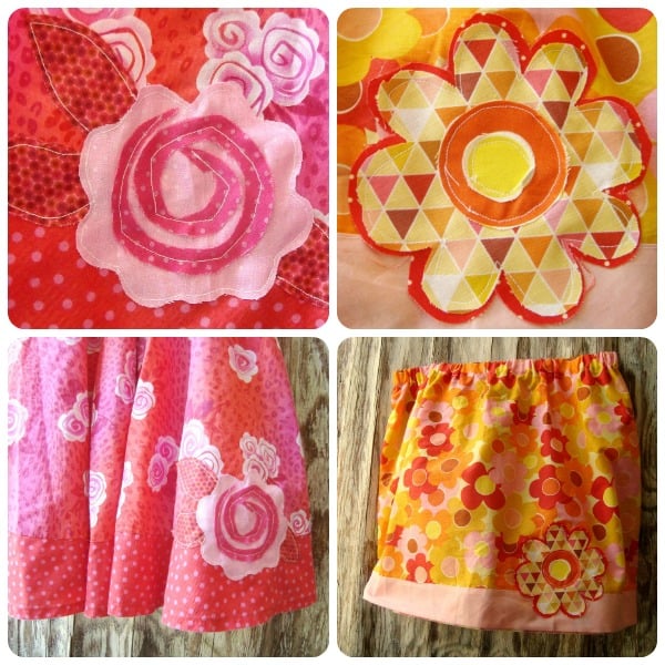 How to Applique Elastic Waist Skirt Patchwork Posse