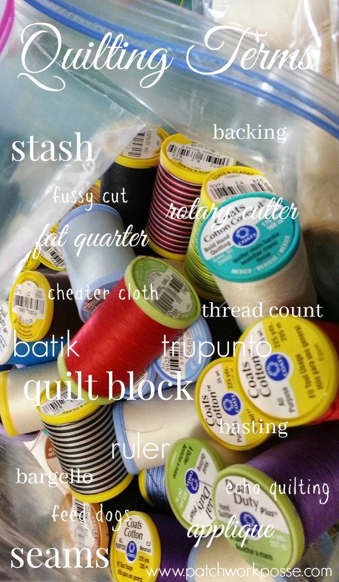 Quilting Terms Patchwork Posse