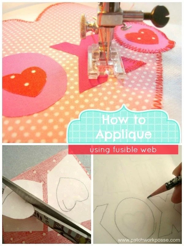How to Applique using Fusible  Patchwork Posse
