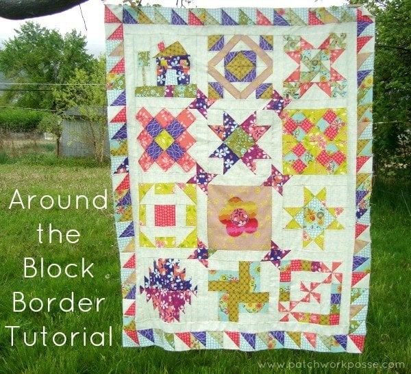 Around the Block Round Robin Quilt Top Border Patchwork Posse