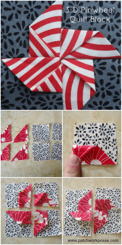 3Dimensional Pinwheel Quilt Block