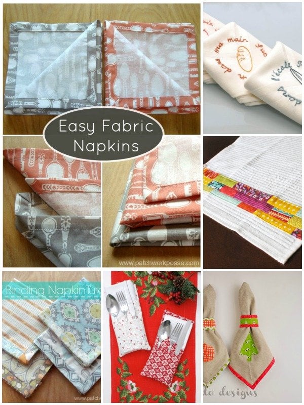 8 Simple and Quick Fabric Napkins for Any Time of Year Patchwork Posse