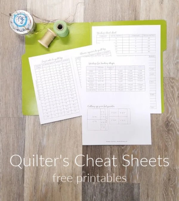 Quilting Cheat Sheets Patchwork Posse