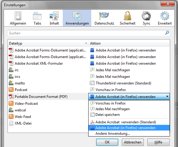PDFDateien in Firefox öffnen patentGate manual