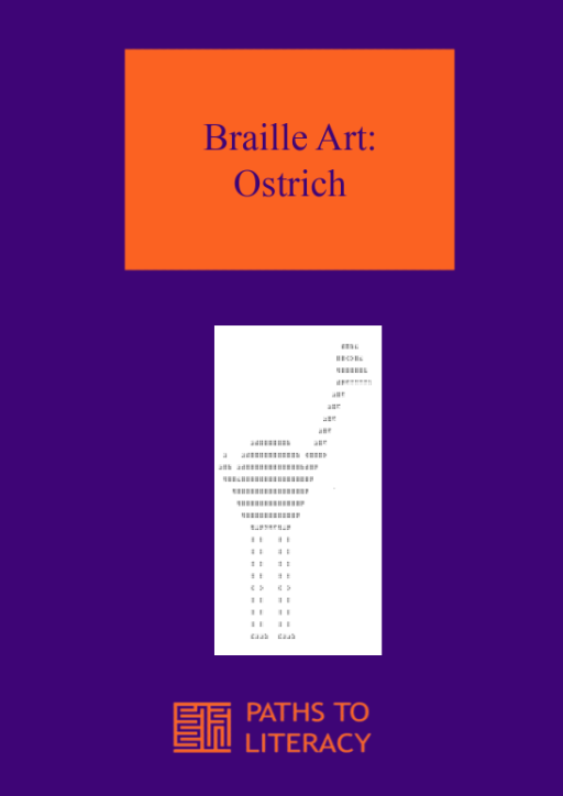 Ostrich Braille Art Design Paths to Literacy