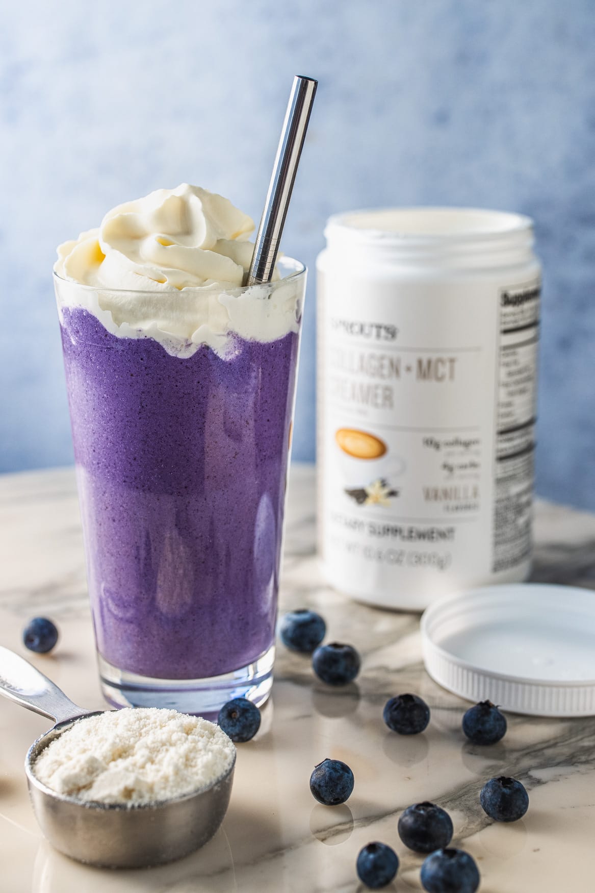 Keto Blueberry Vanilla Smoothie Patrick Maese