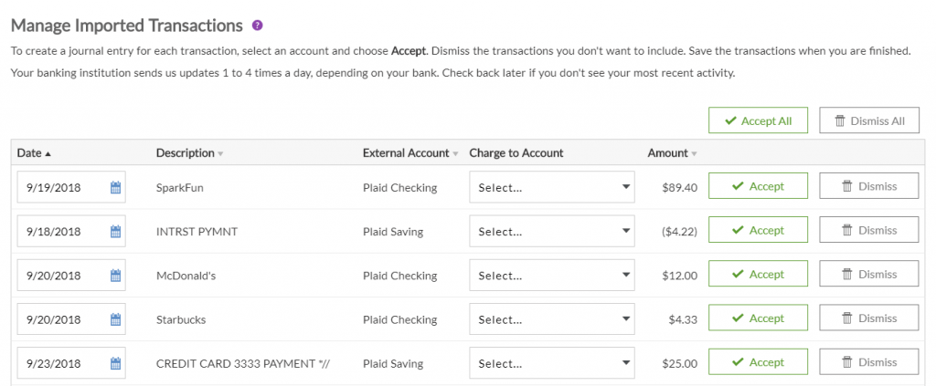 Managing Your Imported Bank Transactions