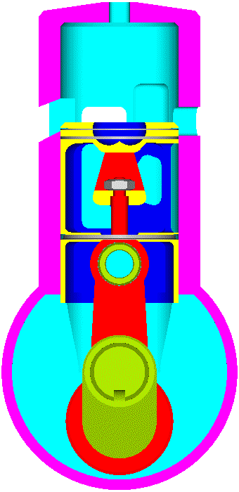 4 Stroke Diesel Engine Animation