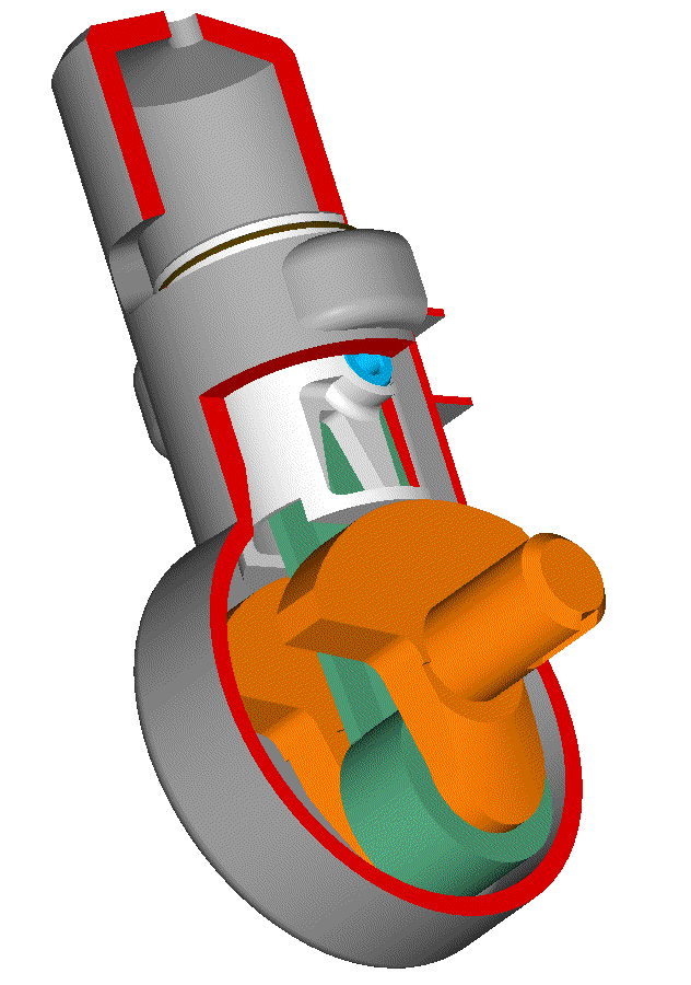2 Stroke Petrol Engine Animation