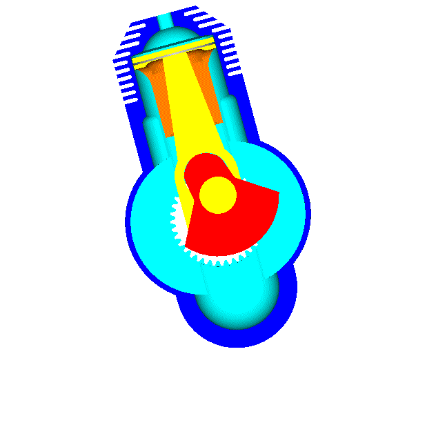 Rotary Aircraft Engine Gif