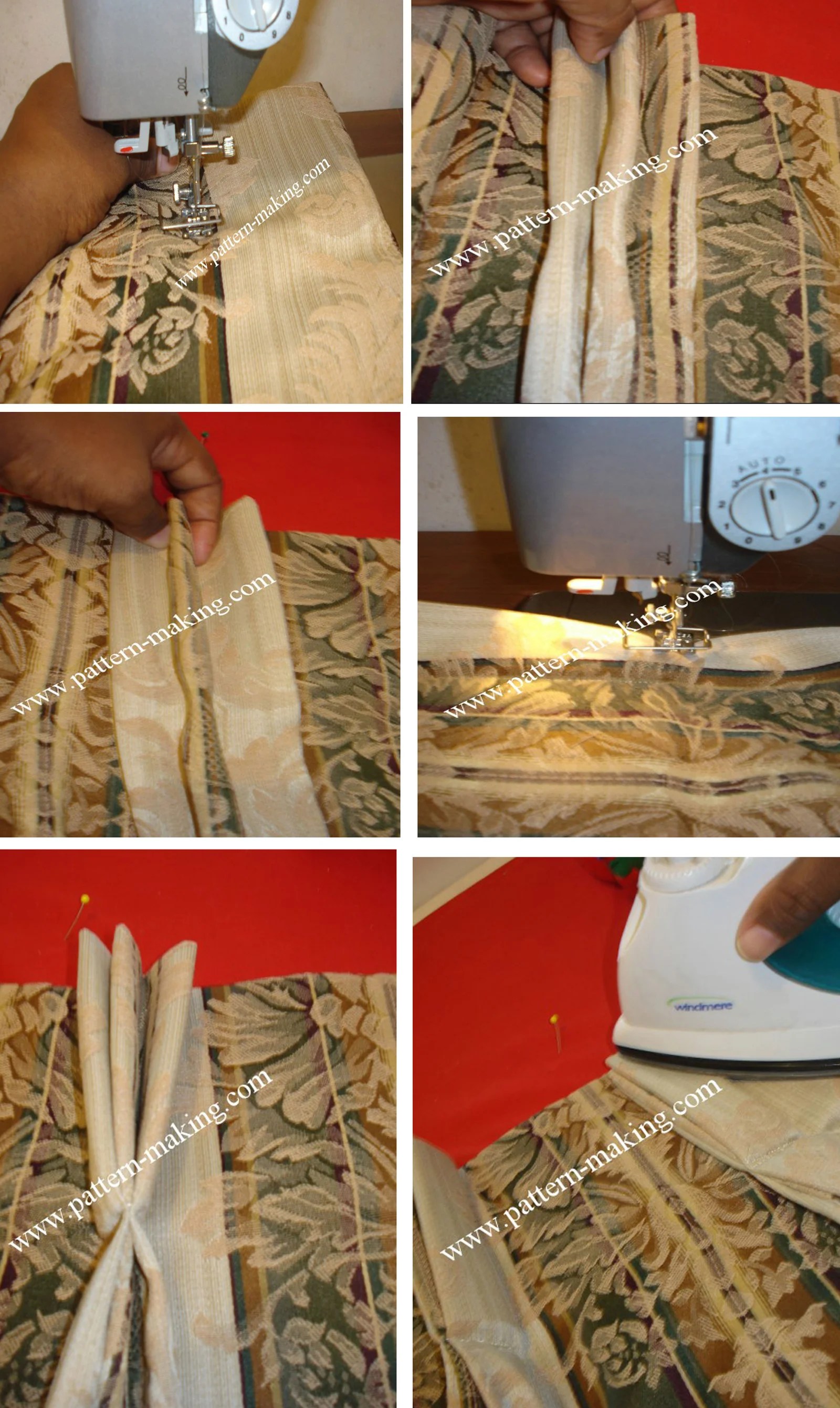 Making French pleats