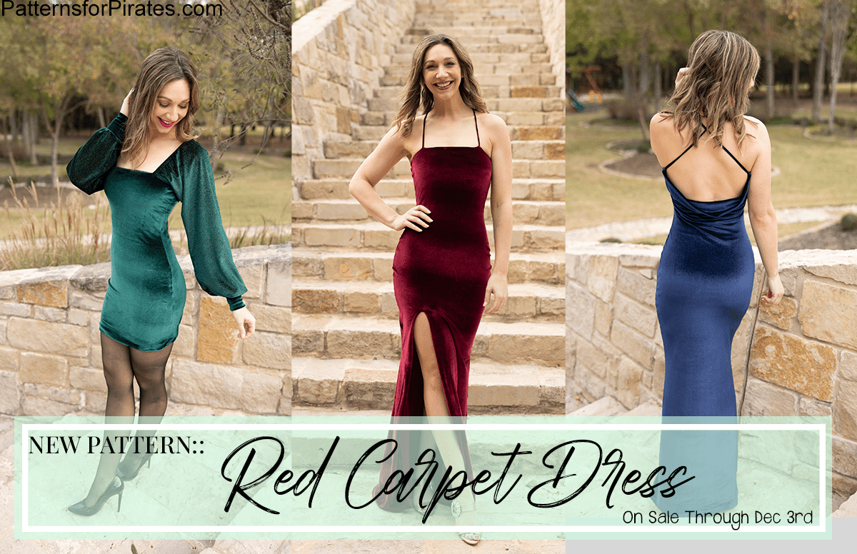 New Pattern Release Red Carpet Dress Patterns for Pirates