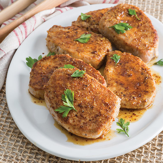 Honey MustardGlazed Pork Chops Paula Deen Magazine