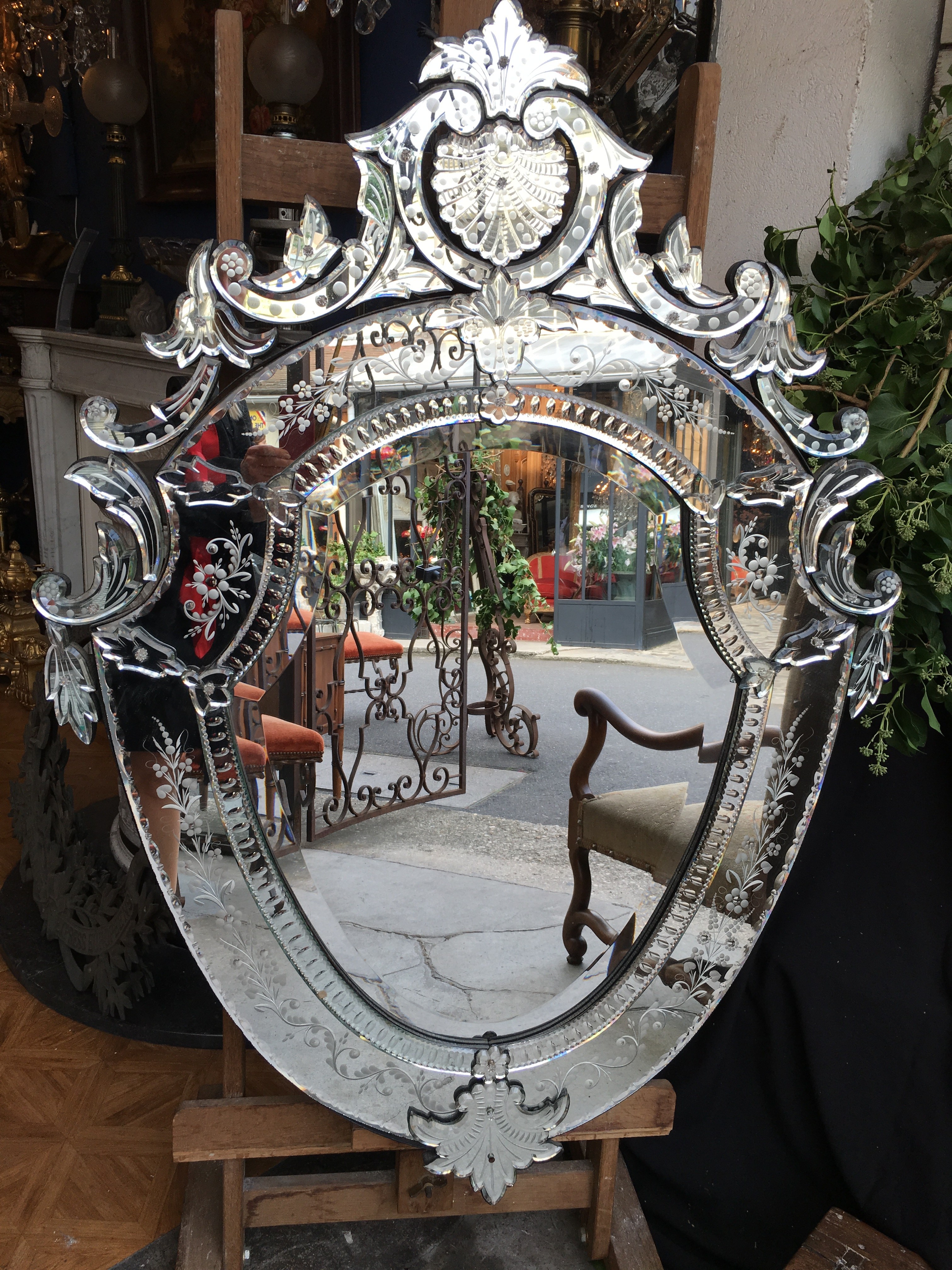 GLACE VENISE MIROIR VENITIEN Paul Bert Serpette