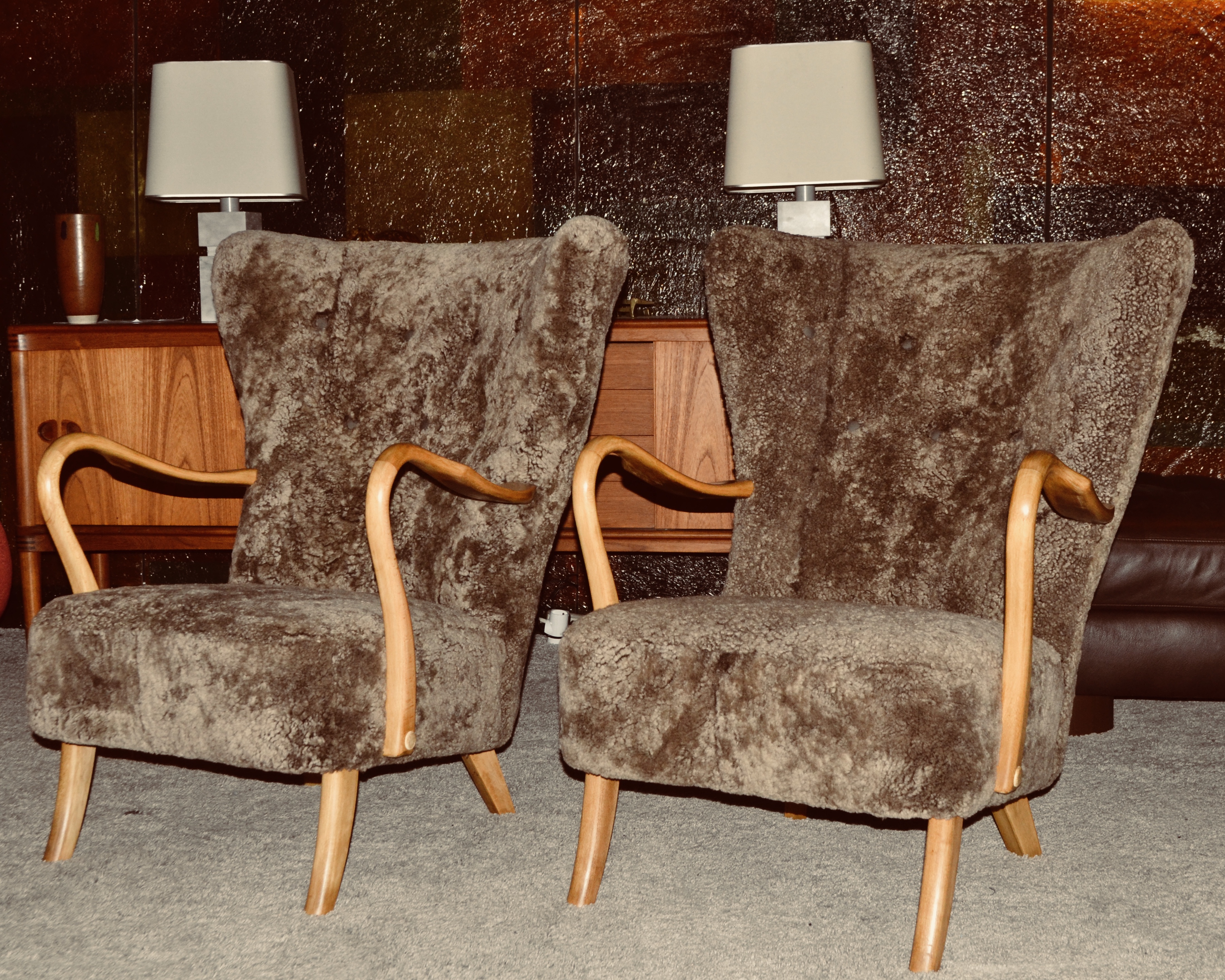 Paire de Fauteuils design danois Années 50 Alfred Christensen Paul