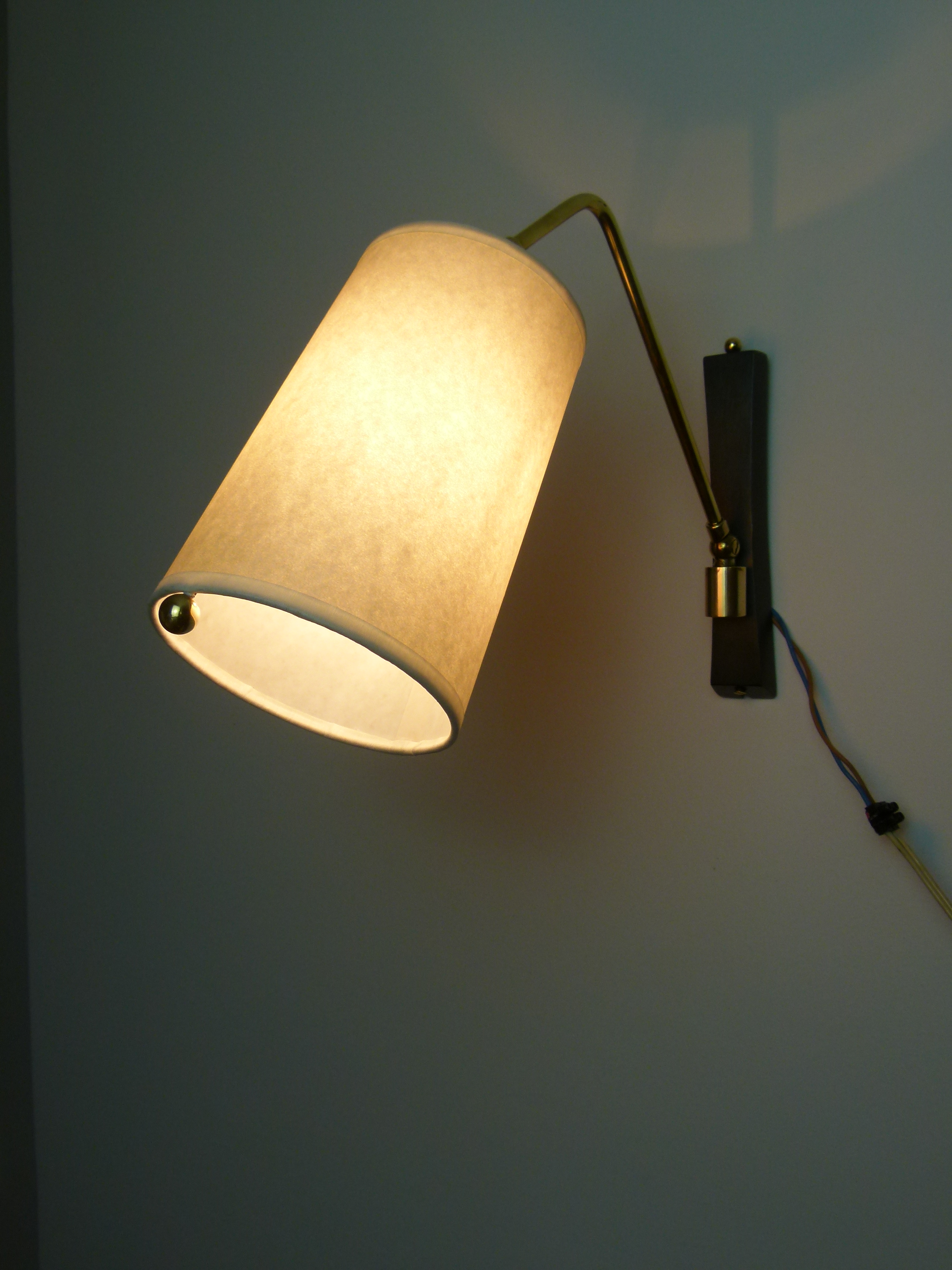 Pair of Articulated Brass and Bronze Sconces by Maison Lunel Paul