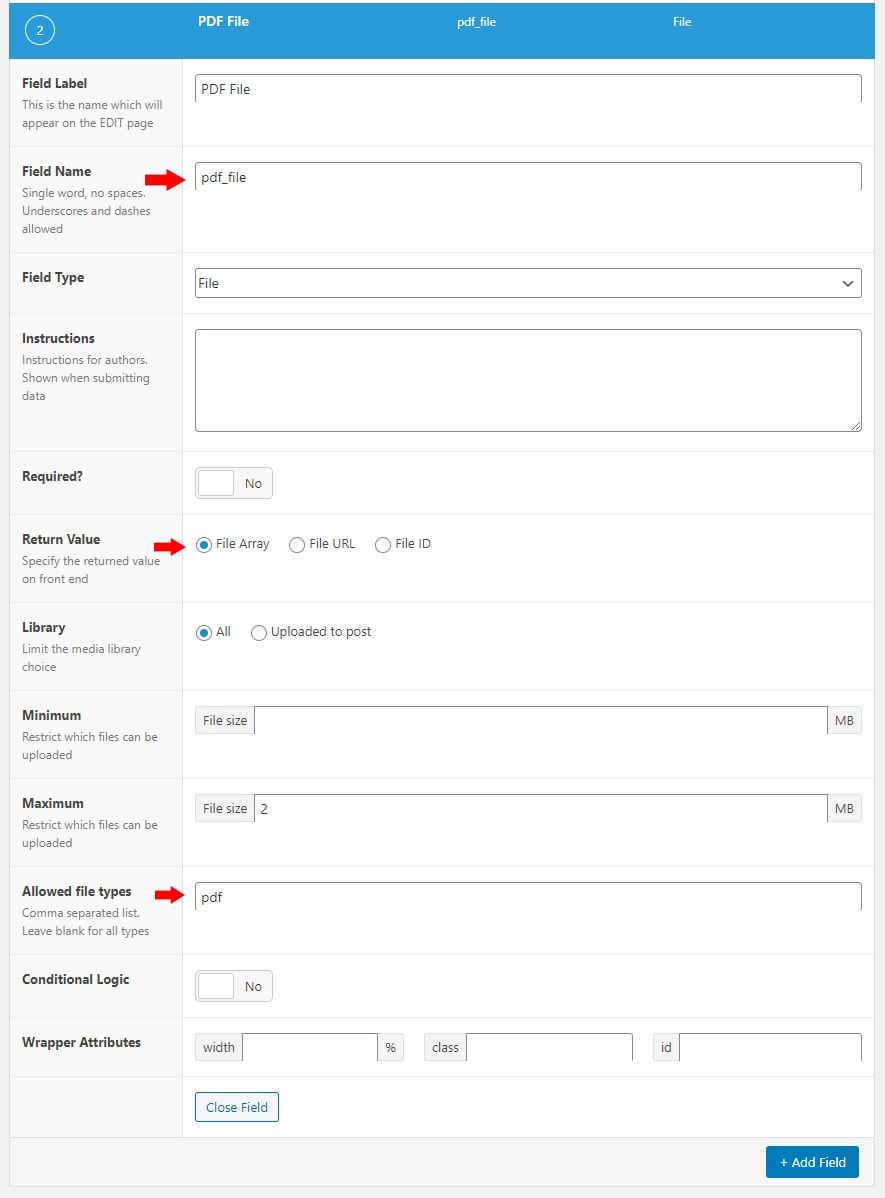 Mapping FF File Field with ACF File and Image Field Type Paul Chinmoy