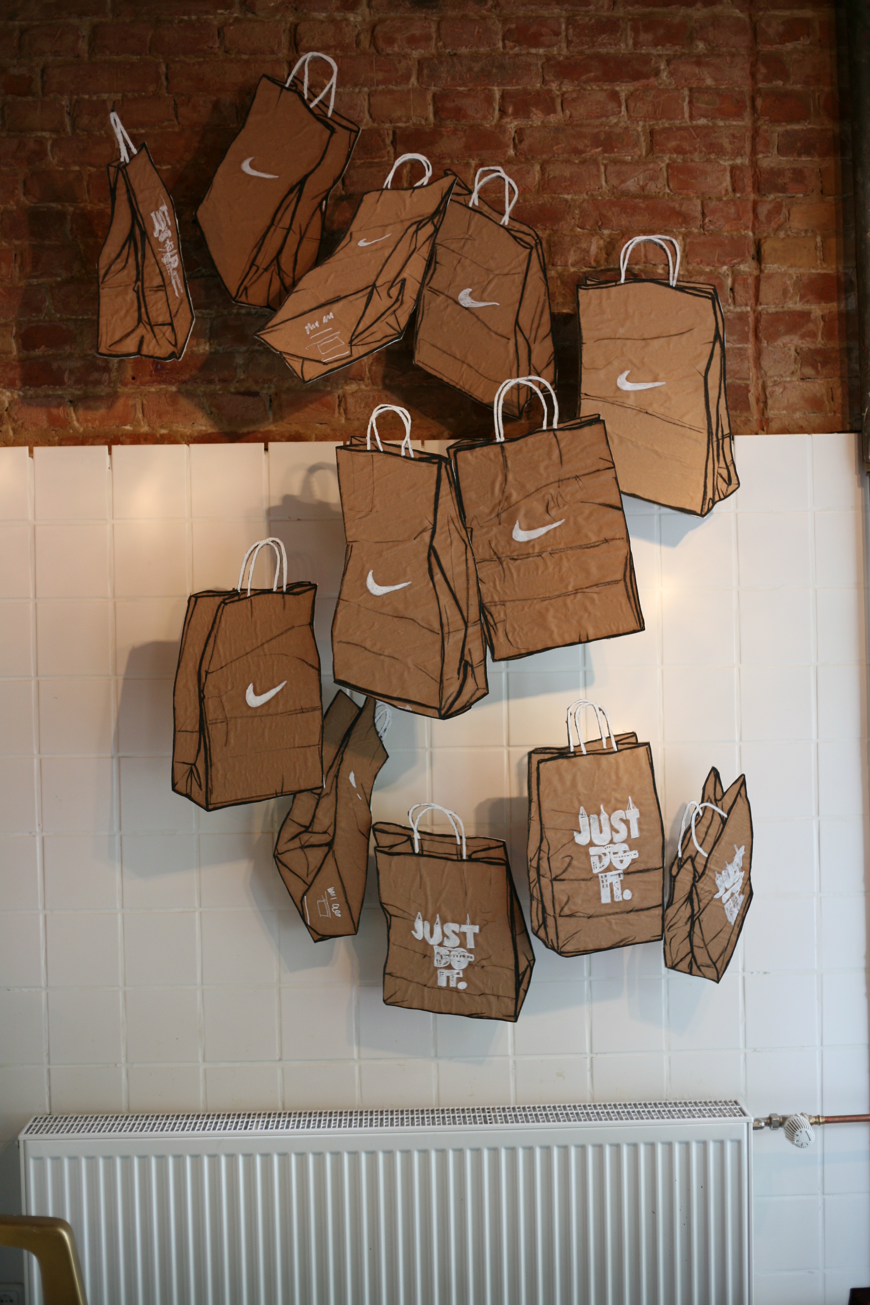 Nike brown paper bag drawings