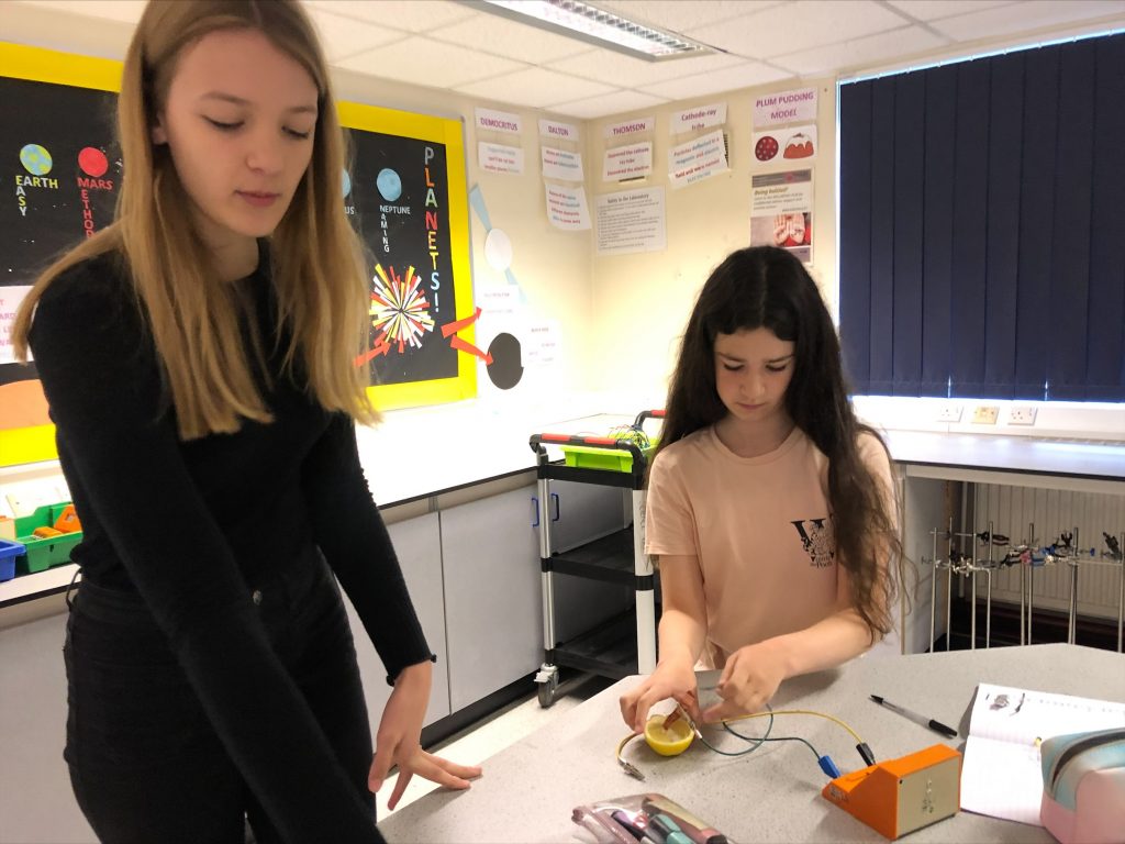 Building lemon clocks in Science! Paulet High School & 6th Form College