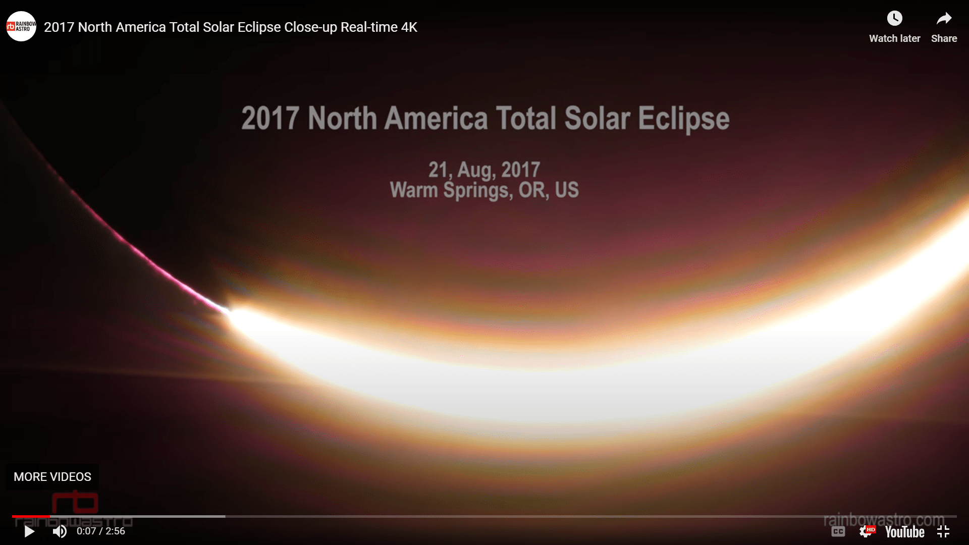 Paul Poteet Dot Com WATCH A Total Solar Eclipse CloseUp in Real
