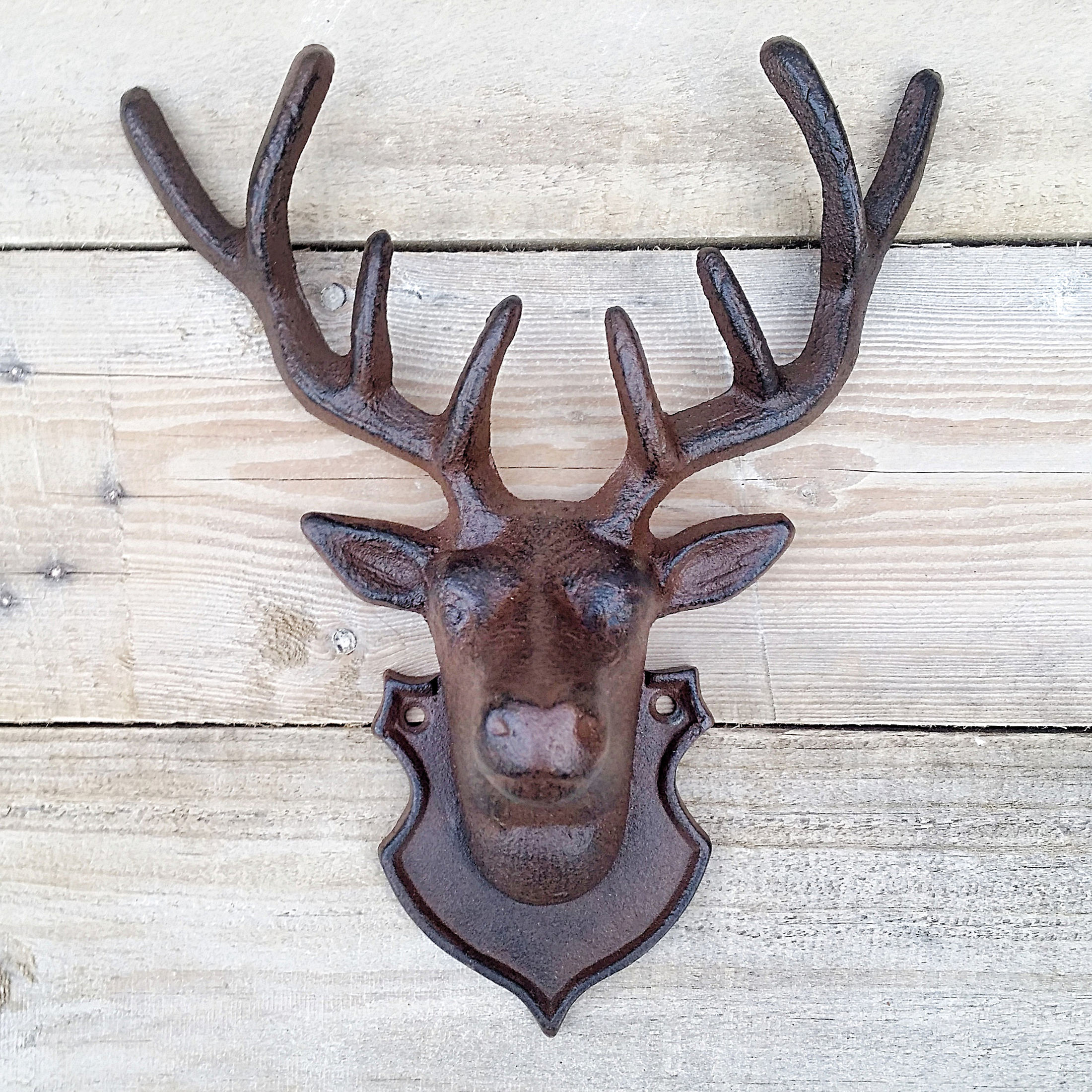 "STAG WALL DECORATION" DEER ANTLERS DEER'S HEAD CAST IRON ANTLER