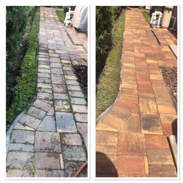 Before and After Pavers Sealing, Installation & Repair Gallery