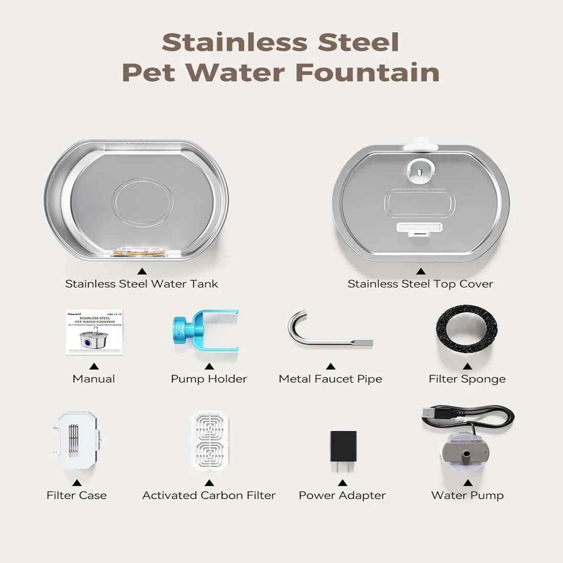 Pawira Premium Cat Water Fountains for Healthy Hydration