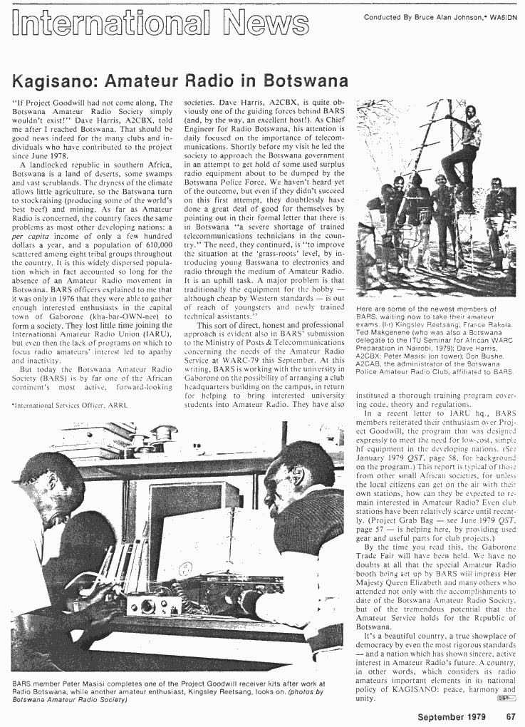 This is Radio Botswana Introduction and Index