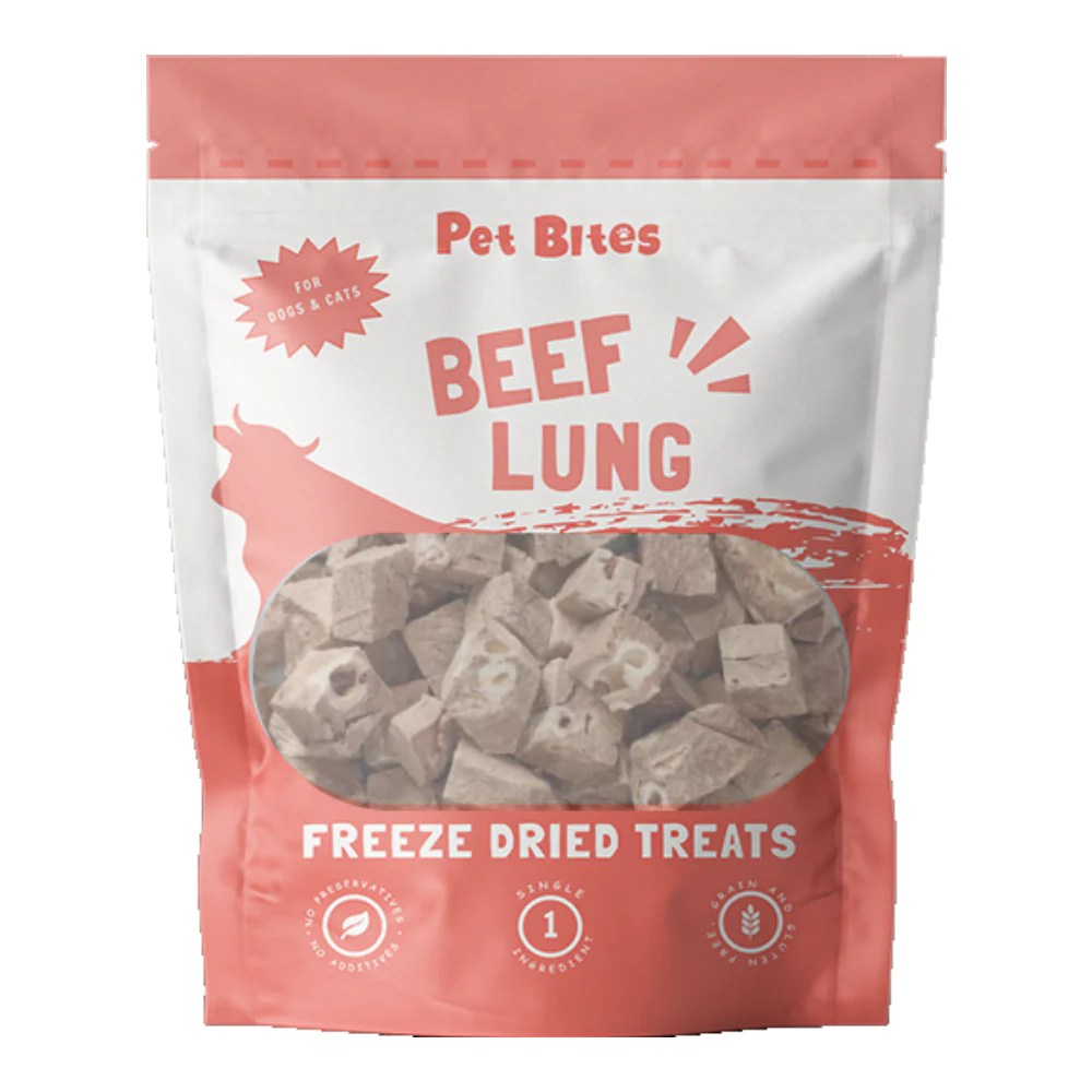 Pet Bites 100 Freeze Dried Beef Lung 65g Pawsncare
