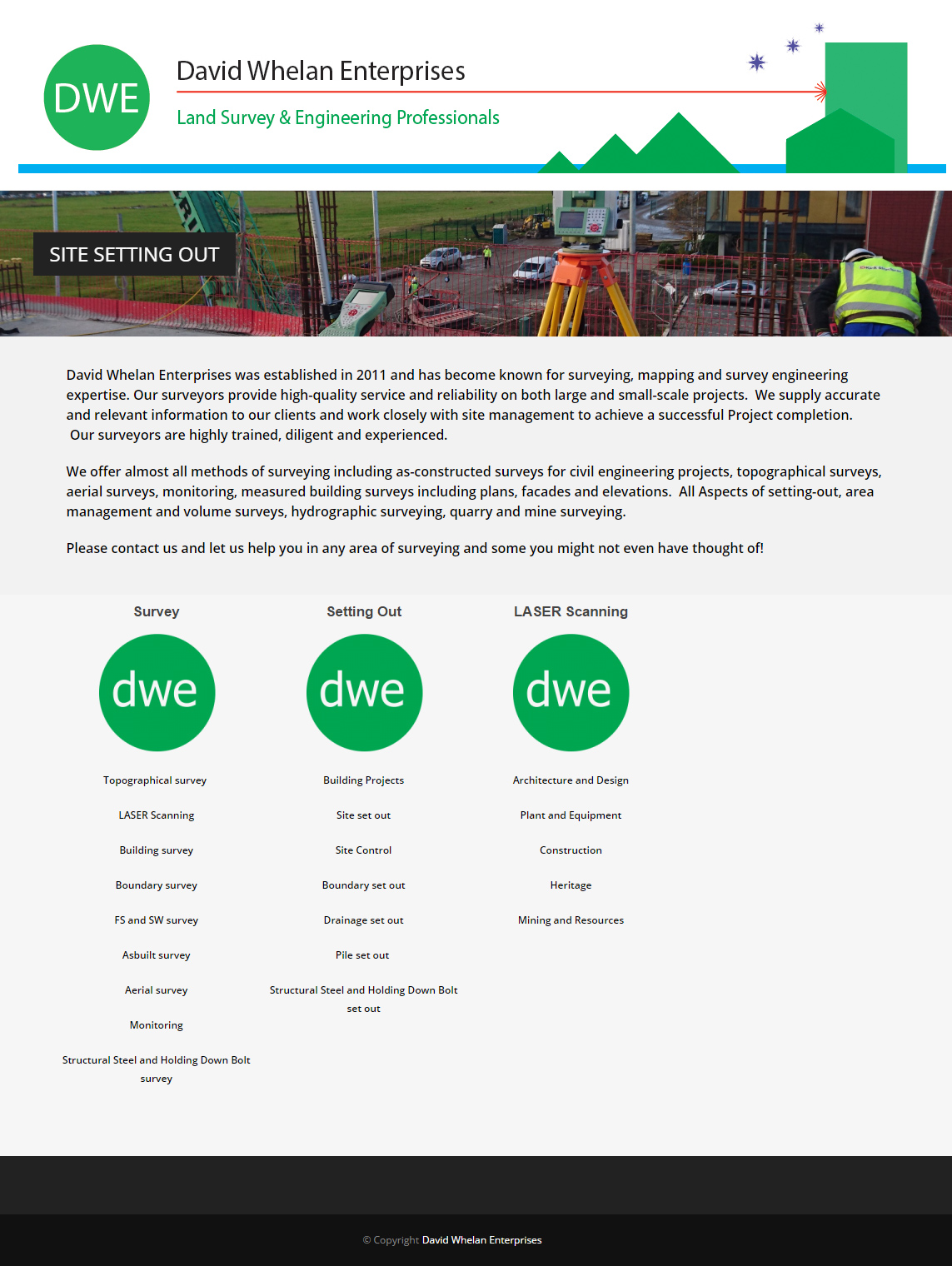 David Whelan Surveyor Dublin Surveying Kildare Setting Out Laser