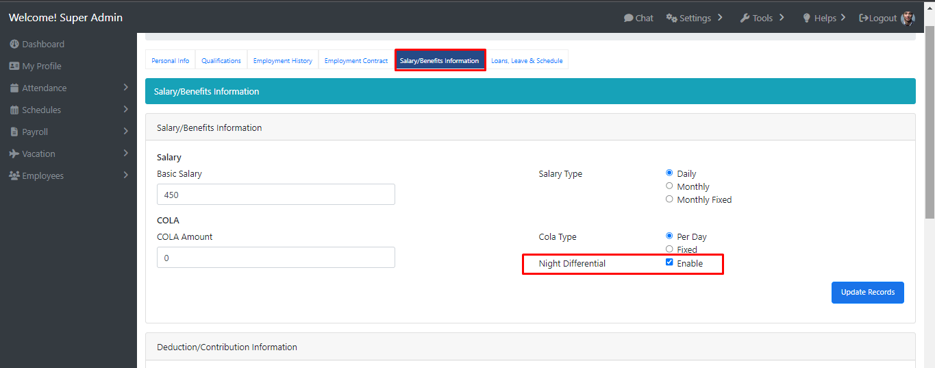 Night Differential Computation Paycheckmaster