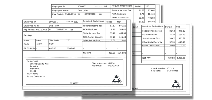 Samples of Pay stubs PayCheck Stub Online